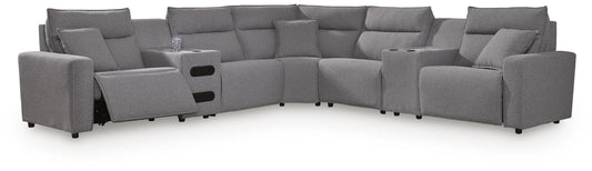 Stuart Furniture Outlet - Ashley Furniture - Modmax II 7-Piece Power Reclining Sectional with Audio Consoles - 7-Piece Power Reclining Sectional with Audio Consoles - 65906S48