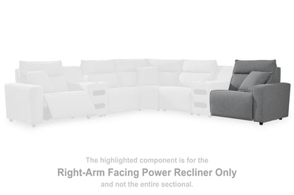 Stuart Furniture Outlet - Ashley Furniture - ModMax II Sectional - RAF Zero Wall Power Recliner / Salt and Pepper - 6590662