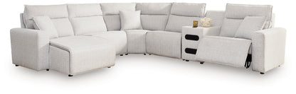 Stuart Furniture Outlet - Ashley Furniture - ModMax II Sectional - 6-Piece Reclining Sectional with Chaise and Audio Console / Stone - 65907S29