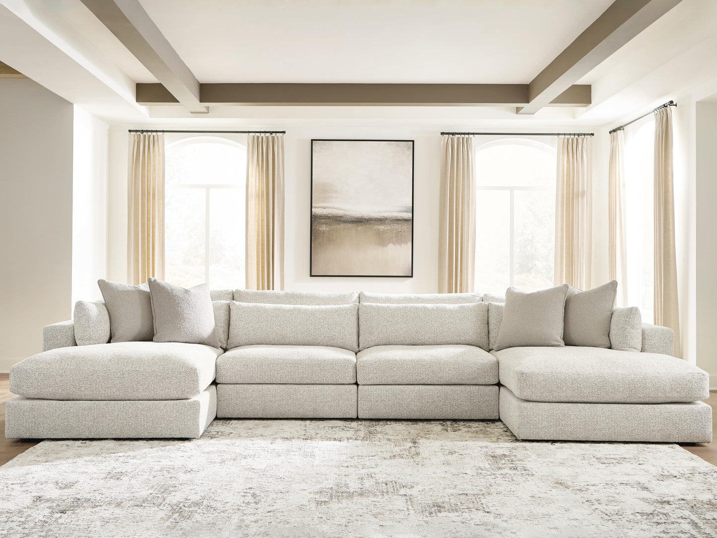Stuart Furniture Outlet - Ashley Furniture - Ashbourne Estate Sectional - RAF 4-Piece Double Chaise Sectional - PC66004S9