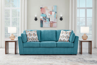 Stuart Furniture Outlet - Ashley Furniture - Keerwick Living Room - Sofa / Teal - 6750738