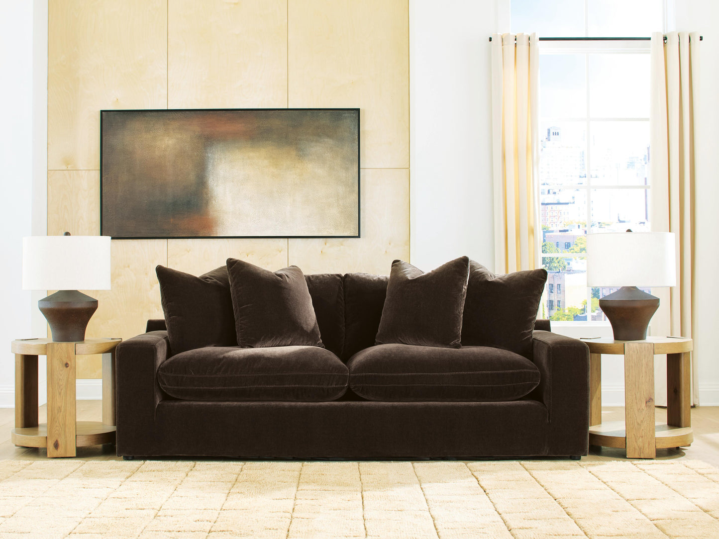 Stuart Furniture Outlet - Ashley Furniture - Maxton Heights Living Room - Sofa / Bittersweet - 6780738