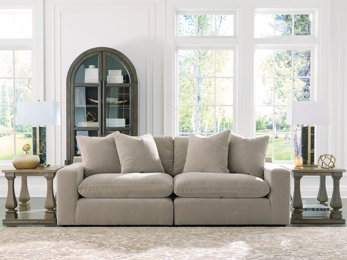 Stuart Furniture Outlet - Ashley Furniture - Maxton Heights Sectional - RAF 2-Piece Sectional Sofa / Pebble - 67808S1