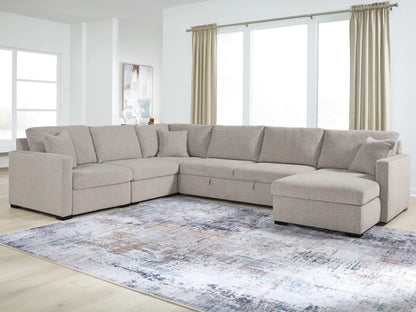 Stuart Furniture Outlet - Ashley Furniture - ModMax Luxe Sectional - RAF 5-Piece Sectional with Chaise and Pop Up Sleeper / Flint - 68605S98