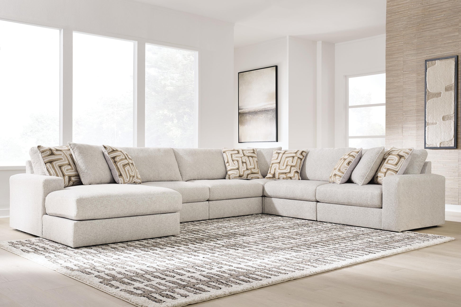 Stuart Furniture Outlet - Ashley Furniture - Kestrie Sectional - RAF 6-Piece Sectional with Chaise - PC68706S14