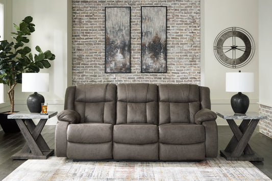 Stuart Furniture Outlet - Ashley Furniture - First Base Living Room - Reclining Loveseat / Gunmetal - 6880486