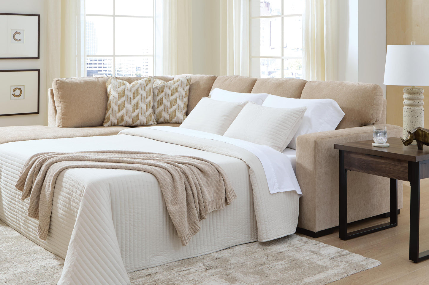 Stuart Furniture Outlet - Ashley Furniture - Bridgepoint Sectional - RAF 2-Piece Sleeper Sectional with Chaise - PC69507S4