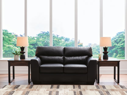 Stuart Furniture Outlet - Ashley Furniture - Glennbre Living Room - Loveseat / Midnight - PC6980435