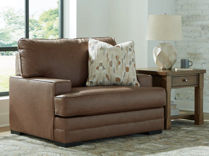 Stuart Furniture Outlet - Ashley Furniture - VillaCourt Living Room - Chair and a Half / Caramel - 7490923