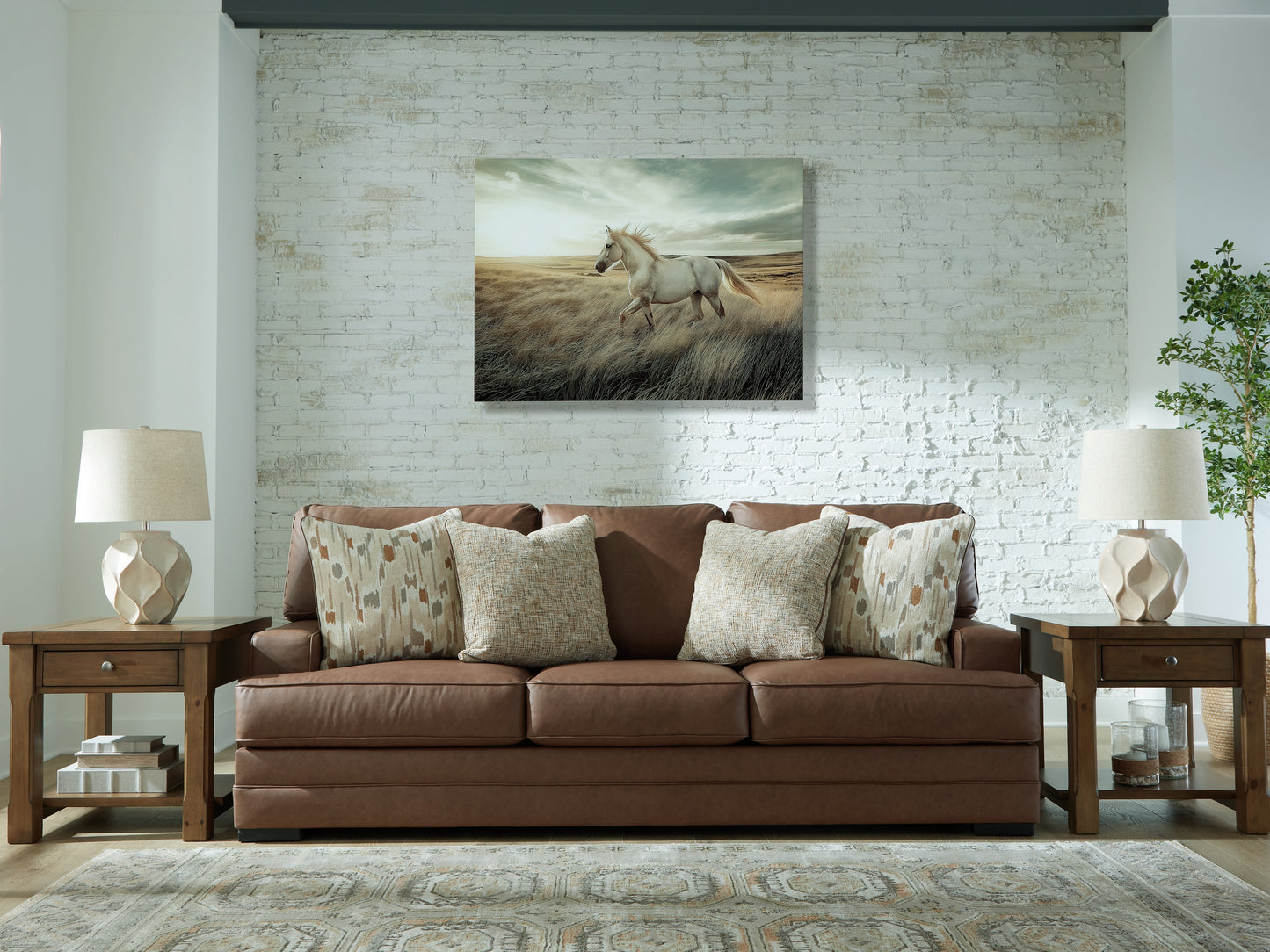 Stuart Furniture Outlet - Ashley Furniture - VillaCourt Living Room - Sofa / Caramel - 7490938