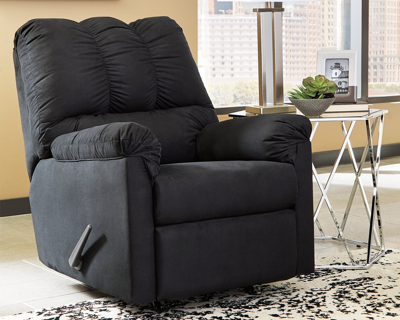 Stuart Furniture Outlet - Ashley Furniture - Darcy Living Room - Rocker Recliner / Black - 7500825