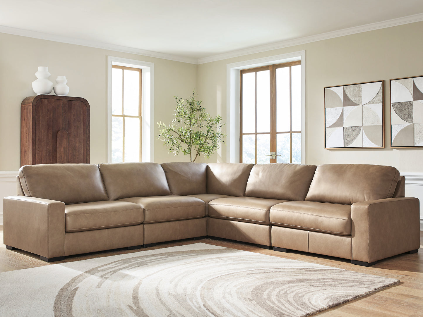Stuart Furniture Outlet - Ashley Furniture - Veronella Sectional - RAF 5-Piece Sectional / Sahara - 76106S17