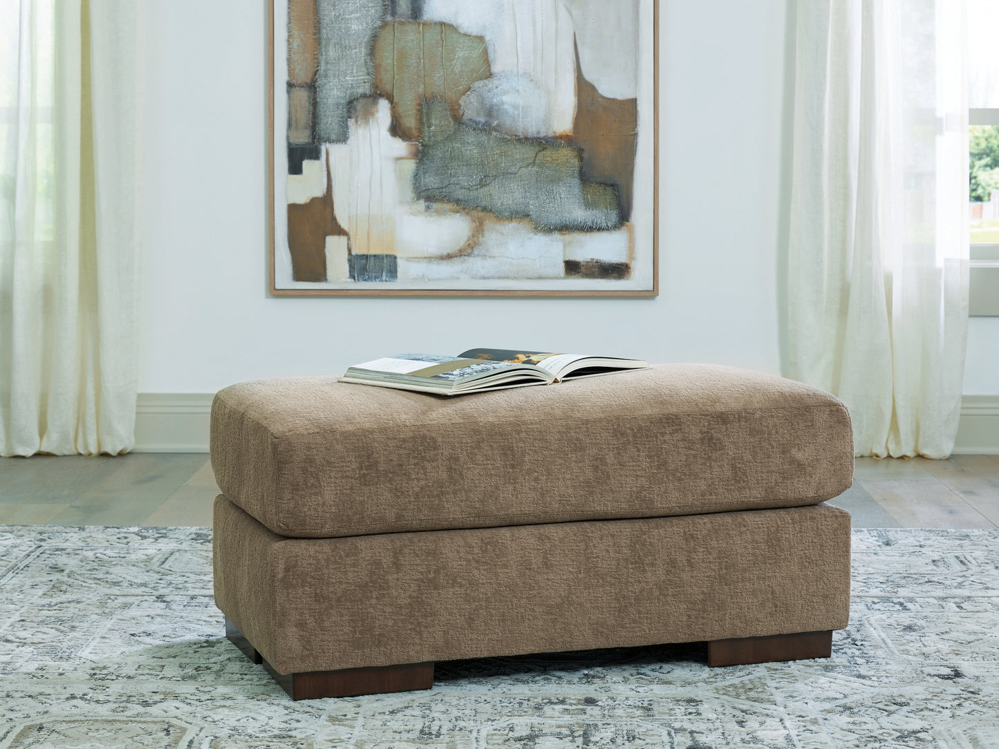 Stuart Furniture Outlet - Ashley Furniture - Jayne Park Living Room - Ottoman / Pecan - PC8150514