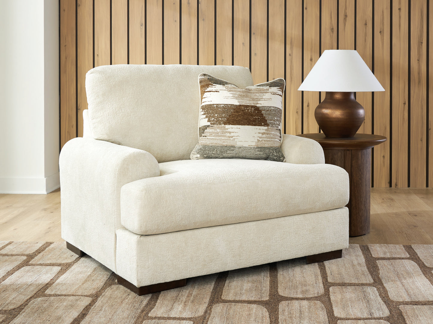 Stuart Furniture Outlet - Ashley Furniture - Jayne Park Living Room - Chair and a Half / Sand - PC8150623
