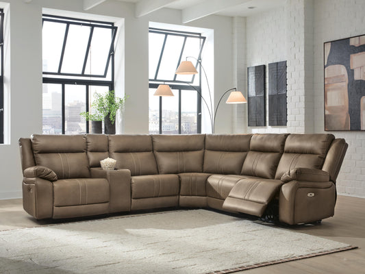 Stuart Furniture Outlet - Ashley Furniture - Max-Momentum Sectional - 6-Piece Power Reclining Sectional with Audio Console - PC82305S9