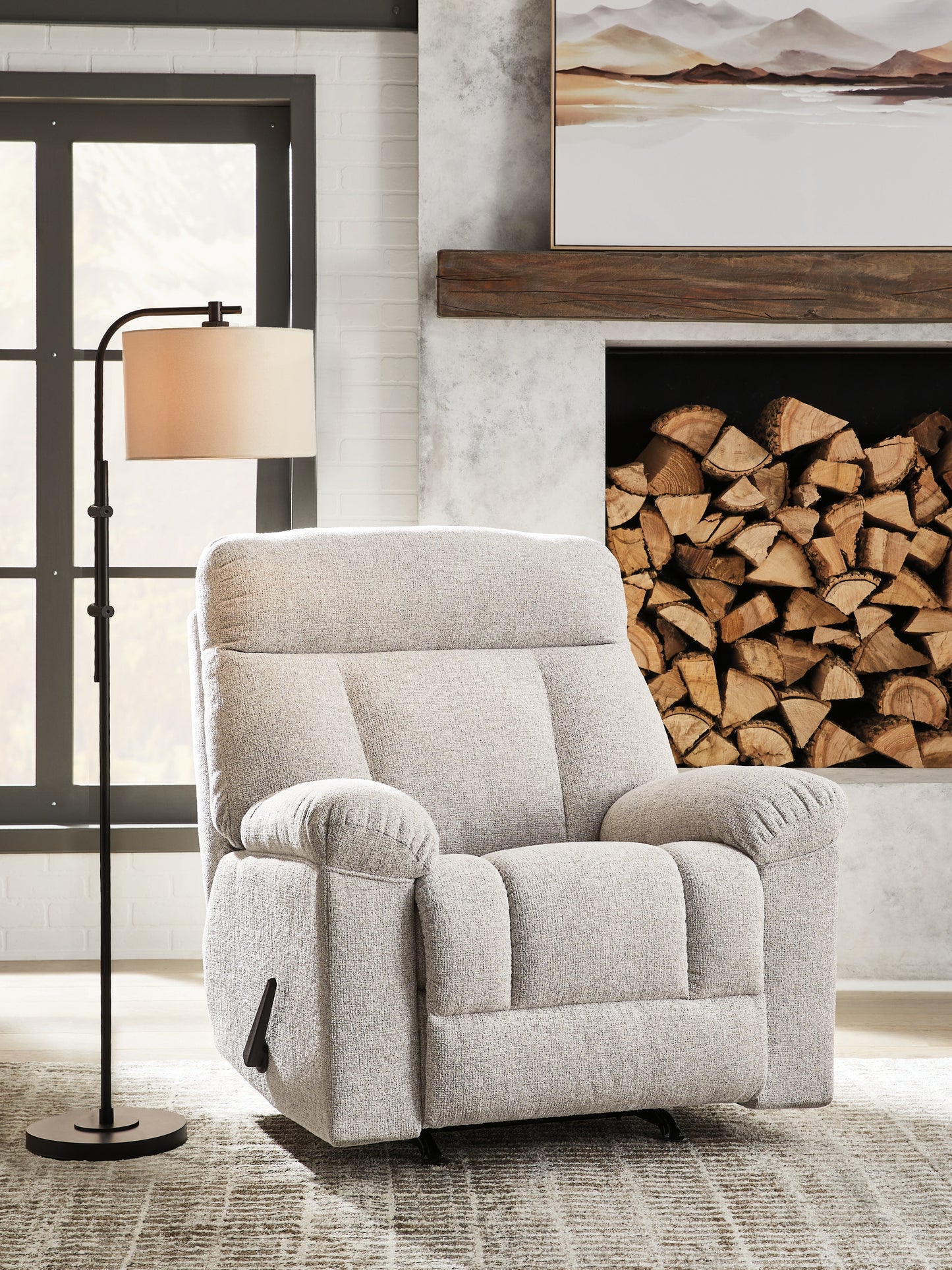 Stuart Furniture Outlet - Ashley Furniture - Hoyne Park Living Room - Rocker Recliner / Cobble Stone - PC8281525