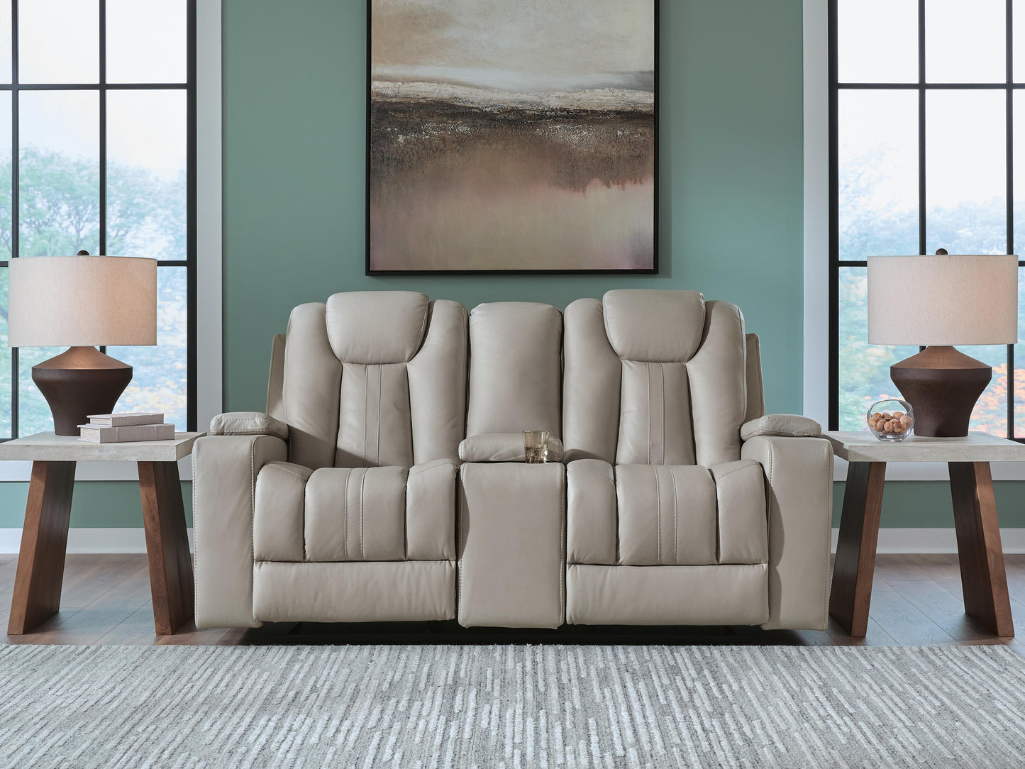 Stuart Furniture Outlet - Ashley Furniture - Elevate Edges Living Room - Glider REC Loveseat w/Console / Coin - PC8330543