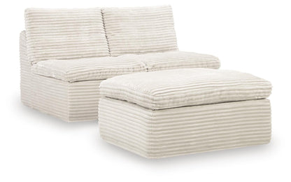 Stuart Furniture Outlet - Ashley Furniture - Fannin Sectional - 2 Armless Chairs w/Otto (3/CN) - PC8430431