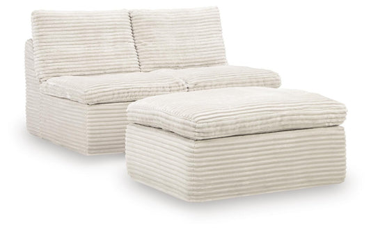 Stuart Furniture Outlet - Ashley Furniture - Fannin Sectional - 2 Armless Chairs w/Otto (3/CN) - PC8430431