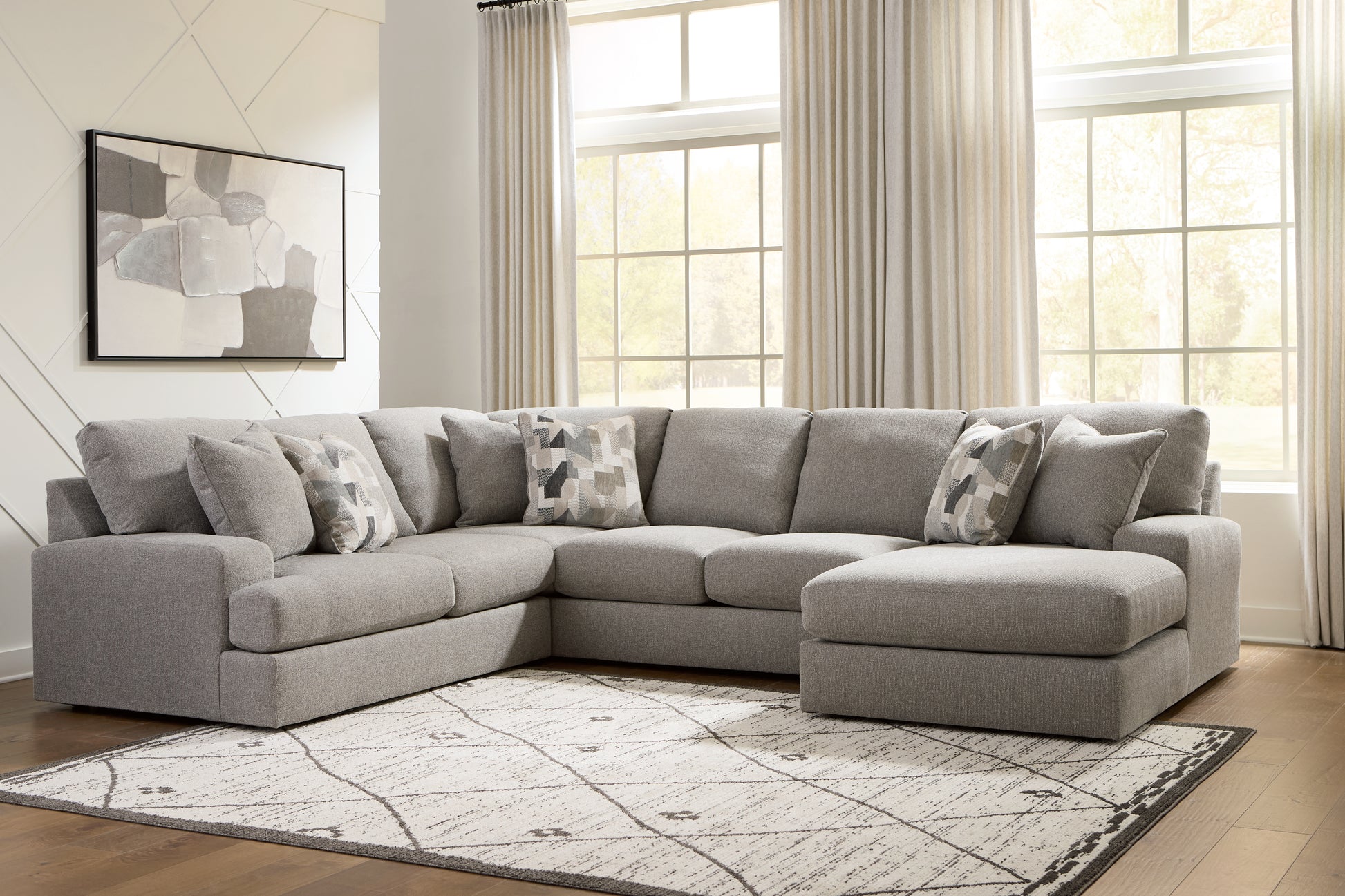 Stuart Furniture Outlet - Ashley Furniture - Lindon Sectional - 3-Piece Sectional with Chaise - 84704S4