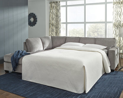 Stuart Furniture Outlet - Ashley Furniture - Altari Sectional - RAF 2-Piece Sleeper Sectional with Chaise / Alloy - 87214S4