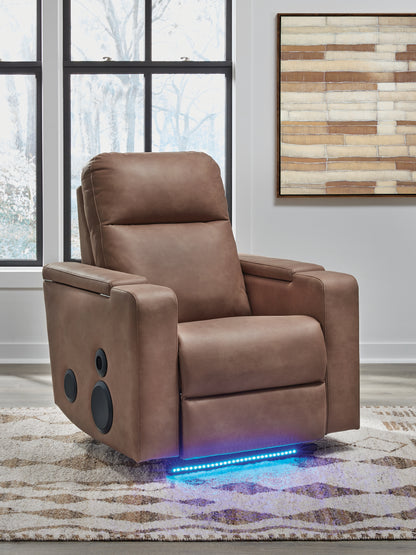 Stuart Furniture Outlet - Ashley Furniture - Lorrenton Living Room - Glider PWR REC w/Audio System / Caramel - PC9022042A