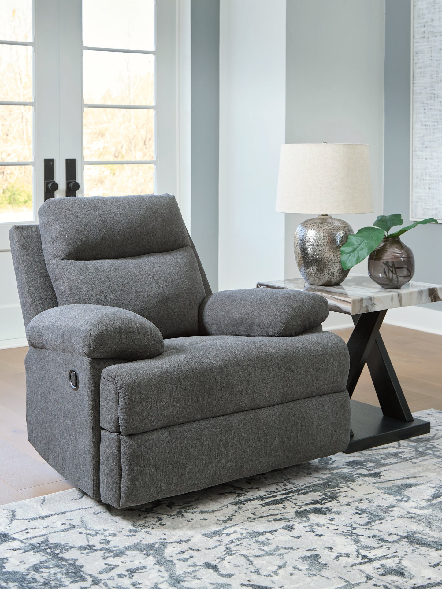 Stuart Furniture Outlet - Ashley Furniture - Side-Swipe Living Room - Rocker Recliner / Charcoal - PC9140625