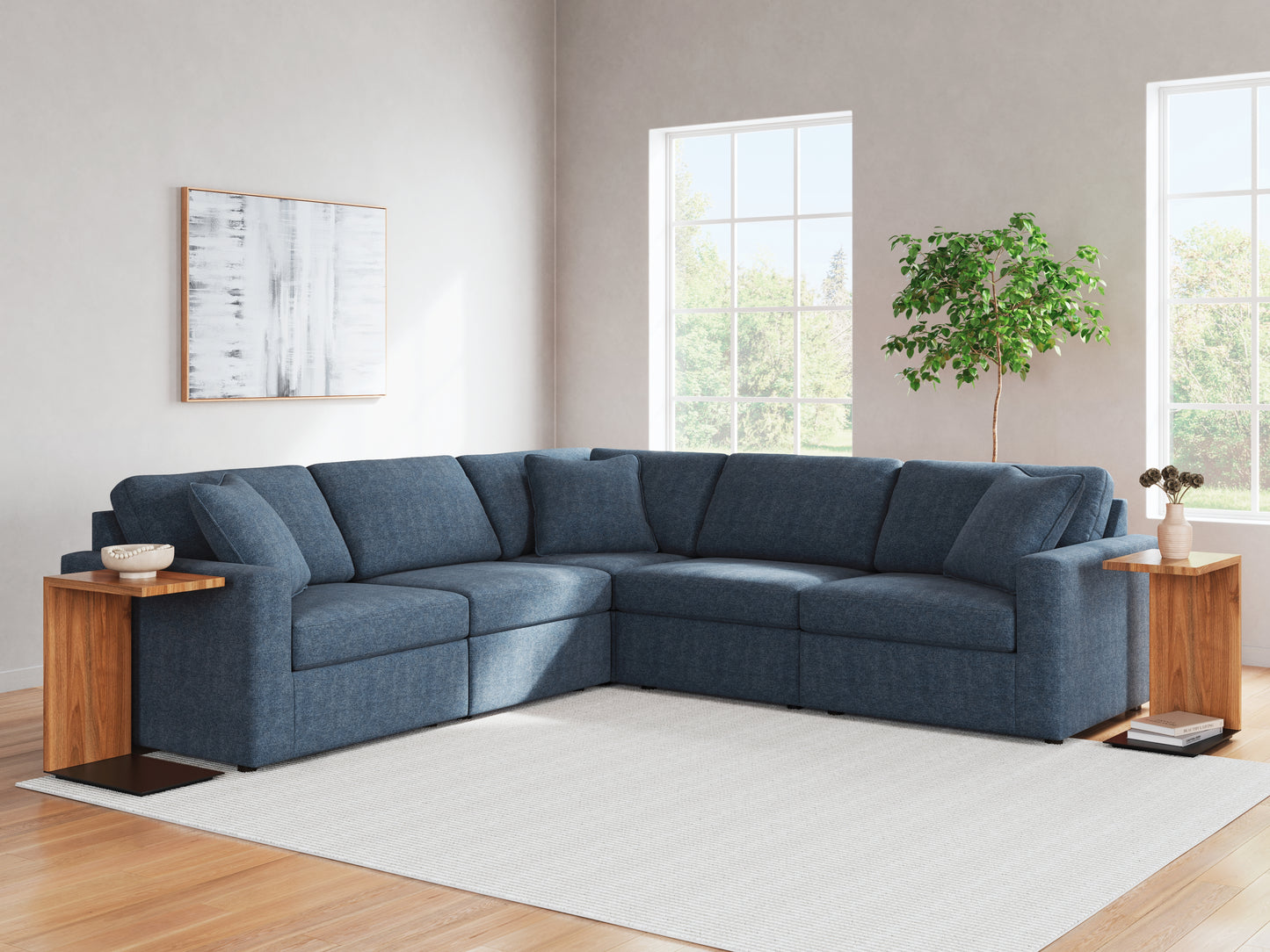 Stuart Furniture Outlet - Ashley Furniture - Modmax Sectional - RAF 5-Piece Sectional / Ink - 92101S6