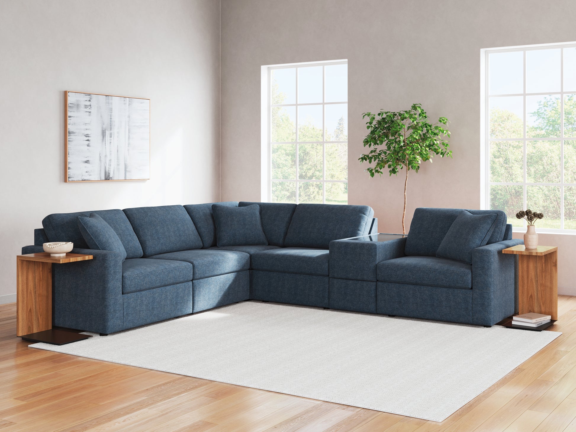 Stuart Furniture Outlet - Ashley Furniture - Modmax Sectional - RAF 6-Piece Sectional / Ink - 92101S7