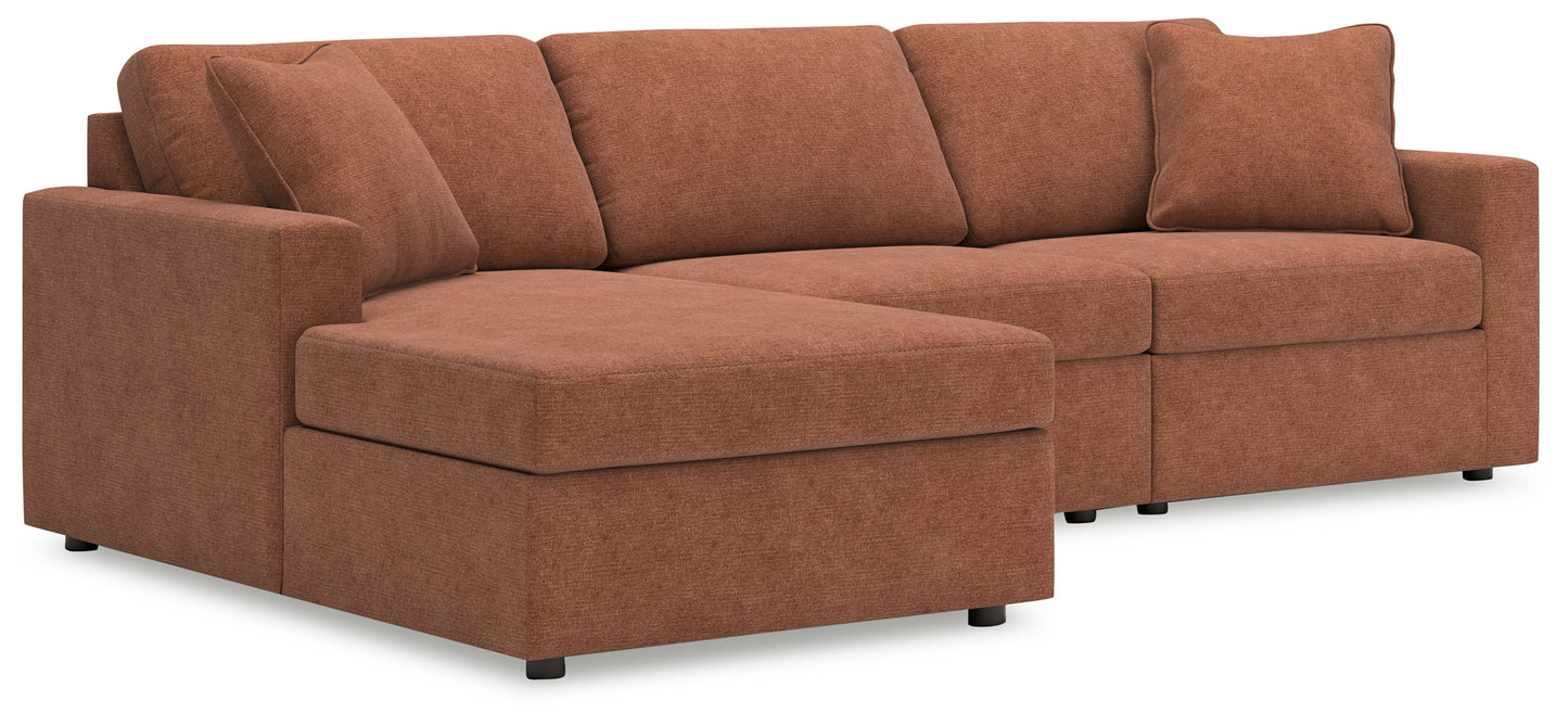Stuart Furniture Outlet - Ashley Furniture - Modmax Sectional - RAF 3-Piece Sectional with Chaise / Spice - 92102S17