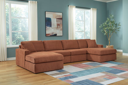 Stuart Furniture Outlet - Ashley Furniture - Modmax Sectional - RAF 4-Piece Sectional with Chaise / Spice - 92102S19