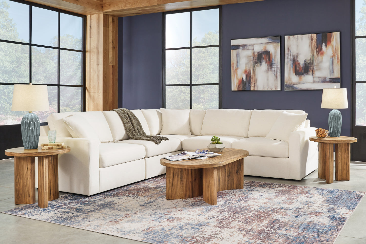 Stuart Furniture Outlet - Ashley Furniture - Modmax Sectional - RAF 5-Piece Sectional / Oyster - 92103S6