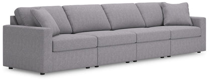 Stuart Furniture Outlet - Ashley Furniture - Modmax Sectional - RAF 4-Piece Sectional / Granite - 92104S10