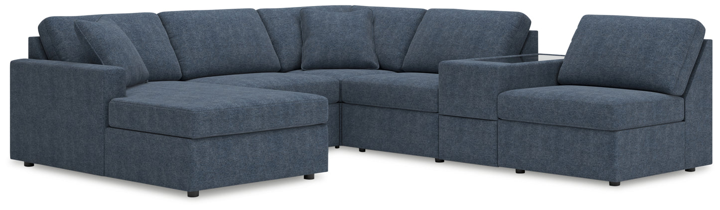 Stuart Furniture Outlet - Ashley Furniture - Modmax Sectional - RAF 6-Piece Sectional with Chaise / Ink - 92121S21