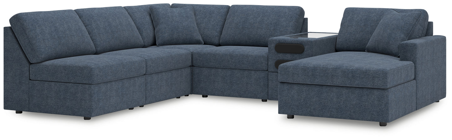 Stuart Furniture Outlet - Ashley Furniture - Modmax Sectional - 6-Piece Sectional with Chaise and Audio Console / Ink - 92121S25