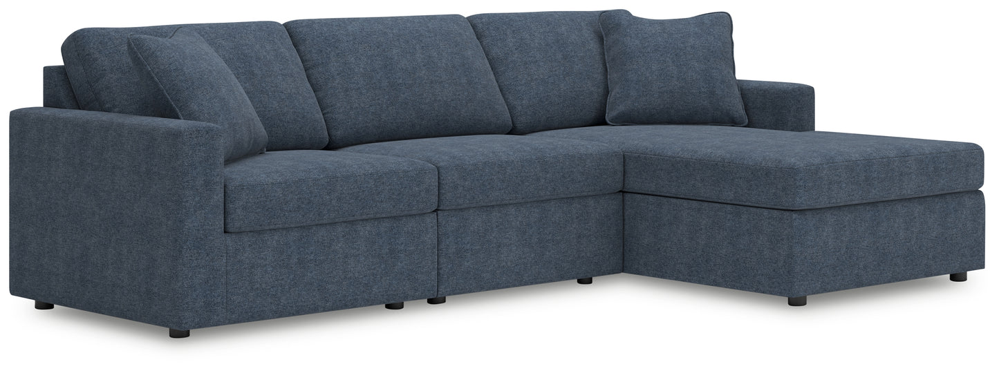 Stuart Furniture Outlet - Ashley Furniture - Modmax Sectional - RAF 3-Piece Sectional with Chaise / Ink - 92121S18