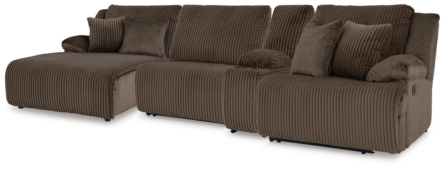 Stuart Furniture Outlet - Ashley Furniture - Top Tier Sectional - 4-Piece Reclining Sectional with Chaise / Chocolate - 92705S12
