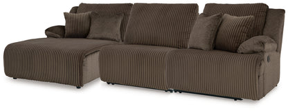 Stuart Furniture Outlet - Ashley Furniture - Top Tier Sectional - 3-Piece Sofa Chaise Sectional / Chocolate - 92705S11