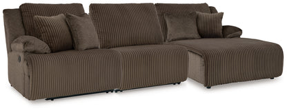 Stuart Furniture Outlet - Ashley Furniture - Top Tier Sectional - 3-Piece Reclining Sofa Chaise Sectional / Chocolate - 92705S10