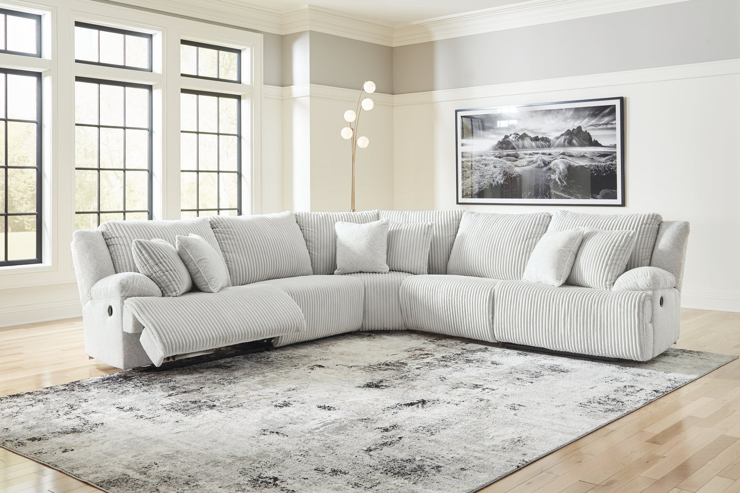 Stuart Furniture Outlet - Ashley Furniture - Top Tier Sectional - 5-Piece Reclining Sectional / Alloy - 92706S3