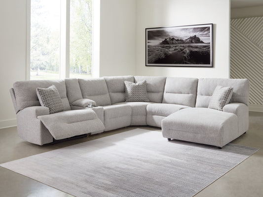 Stuart Furniture Outlet - Ashley Furniture - Acklen Place Sectional - 2-Piece Power Reclining Sectional / Navy - 93607S16