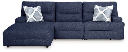 Stuart Furniture Outlet - Ashley Furniture - Acklen Place Sectional - 3-Piece Power Reclining Sectional / Navy - 93607S7
