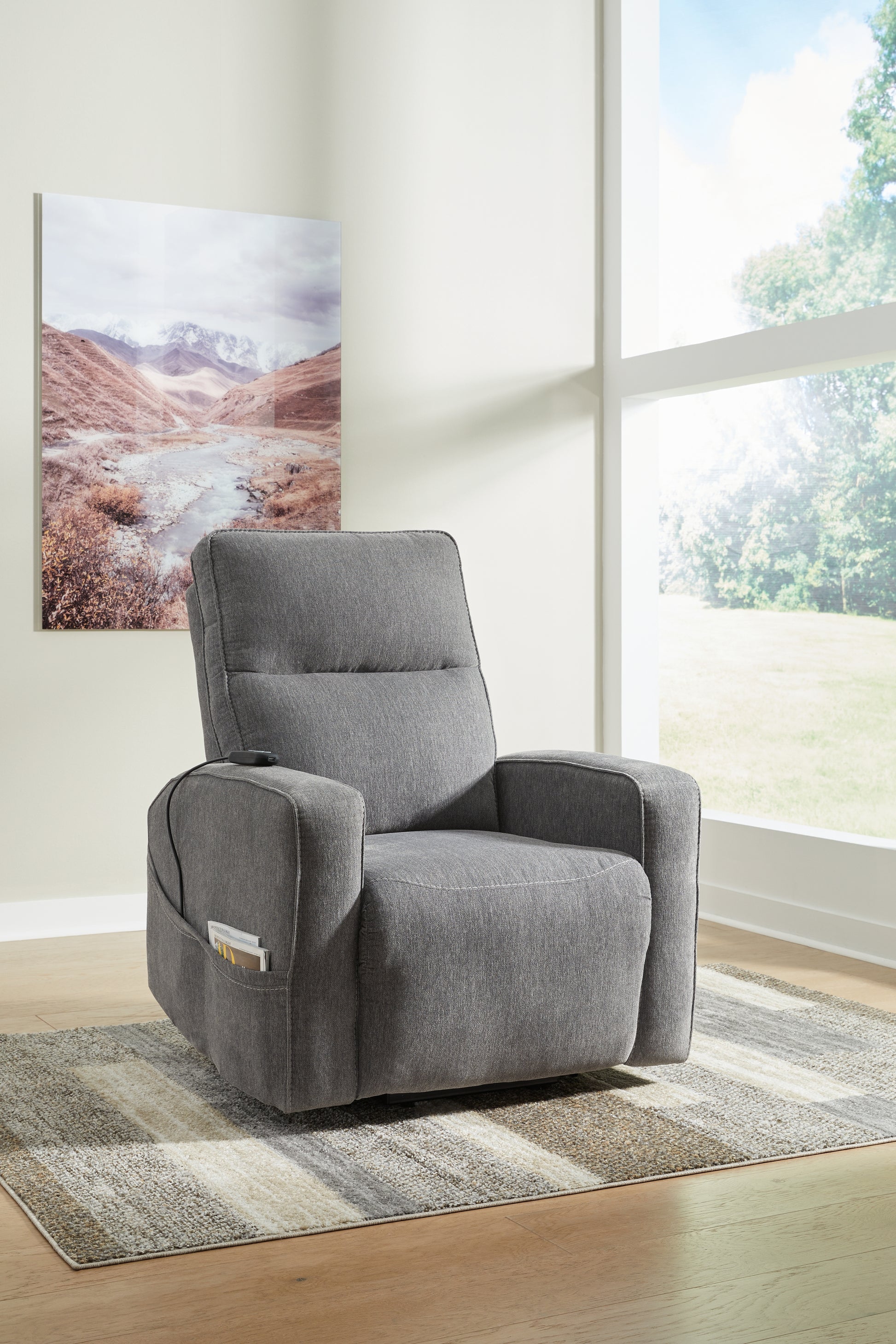 Stuart Furniture Outlet - Ashley Furniture - Starganza Living Room - Power Lift Recliner / Taupe - 9370312