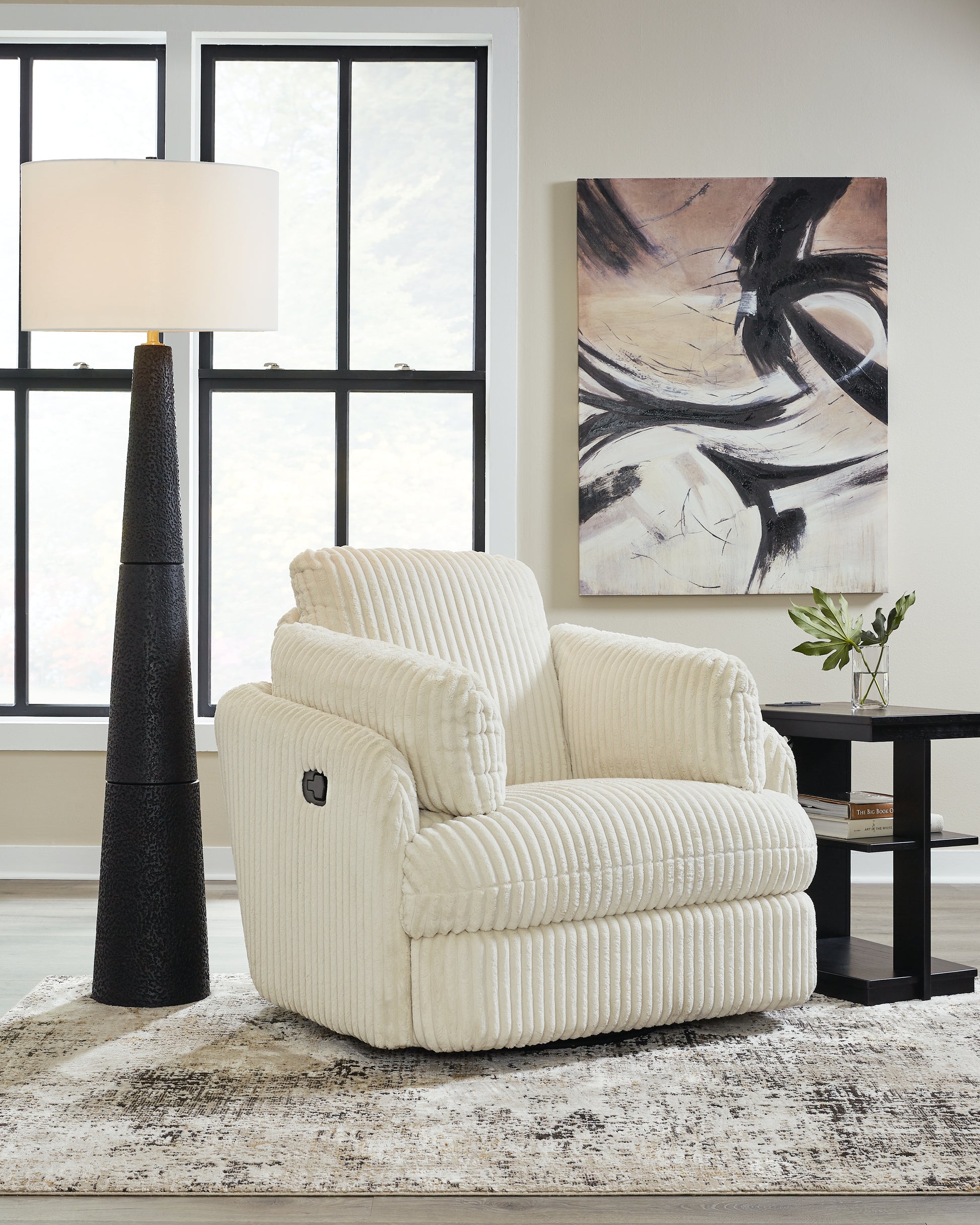 Stuart Furniture Outlet - Ashley Furniture - Tie-Breaker Living Room - Swivel Glider Recliner / Fog - 9490361