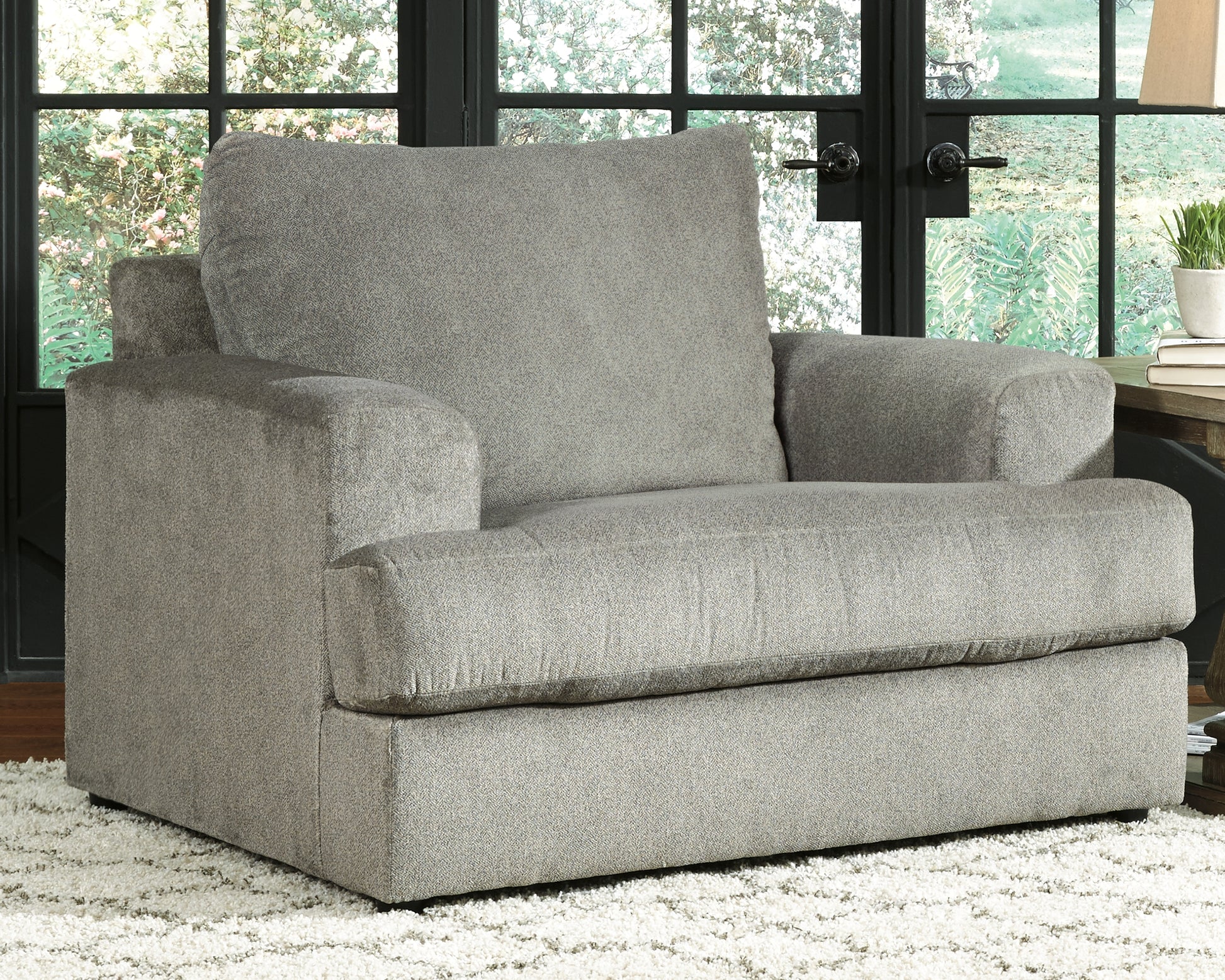 Stuart Furniture Outlet - Ashley Furniture - Soletren Living Room - Chair and a Half / Ash - 9510323