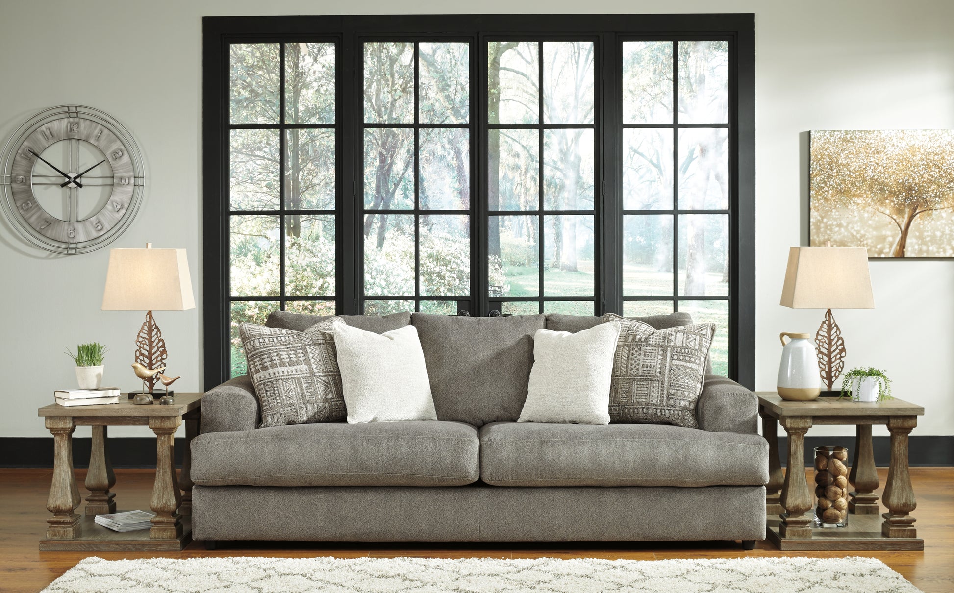 Stuart Furniture Outlet - Ashley Furniture - Soletren Living Room - Sofa / Ash - 9510338