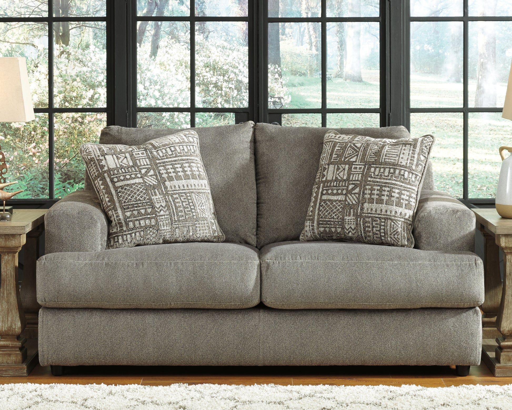 Stuart Furniture Outlet - Ashley Furniture - Soletren Living Room - Loveseat / Ash - 9510335