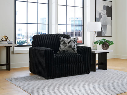 Stuart Furniture Outlet - Ashley Furniture - Midnight-Madness Living Room - Chair and a Half / Onyx - 9810323