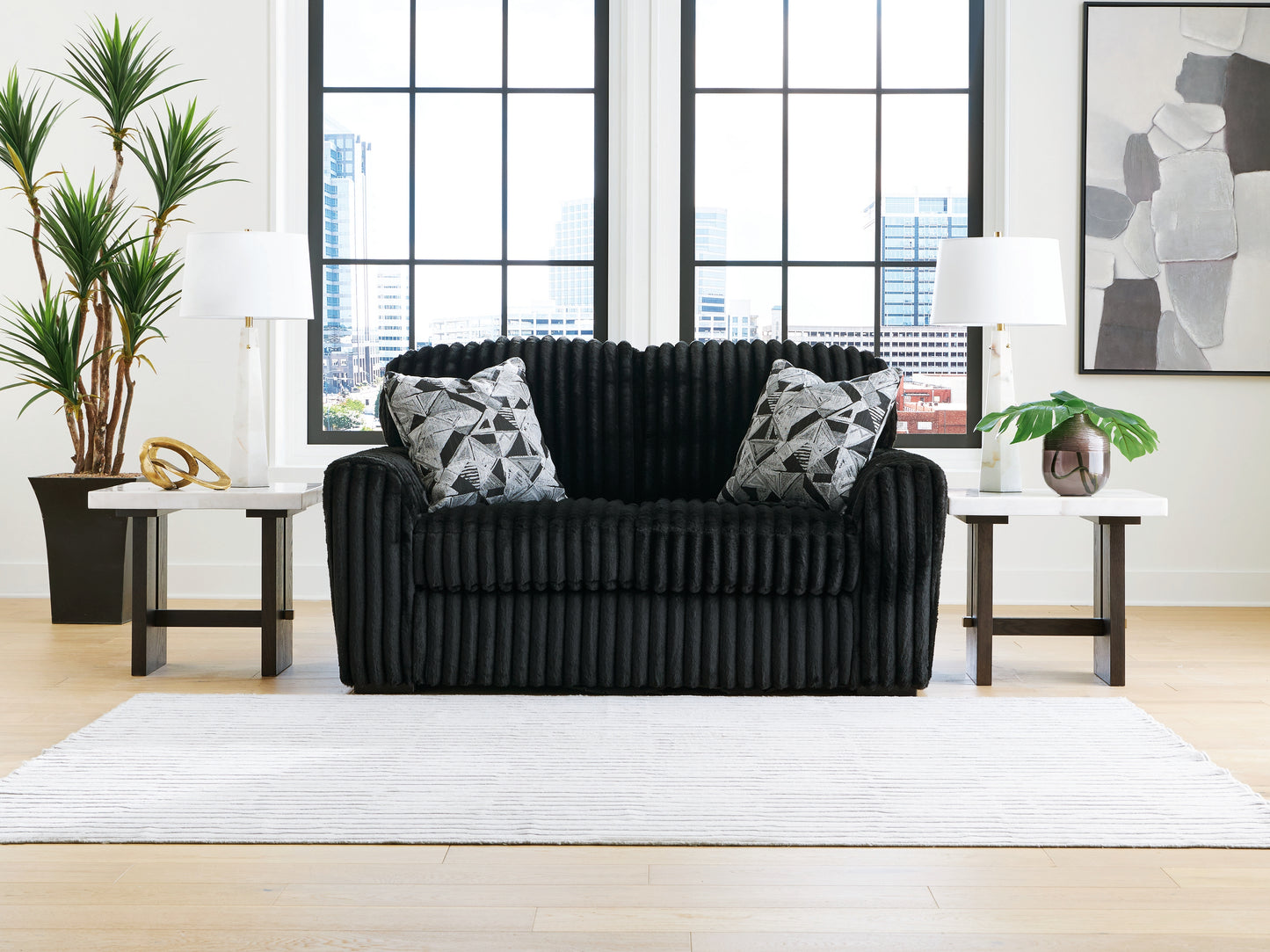 Stuart Furniture Outlet - Ashley Furniture - Midnight-Madness Living Room - Loveseat / Onyx - 9810335