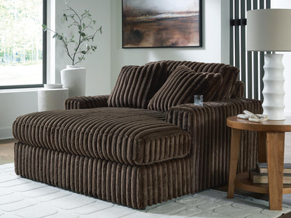 Stuart Furniture Outlet - Ashley Furniture - Midnight-Madness Living Room - Oversized Chaise / Chocolate - 9810415